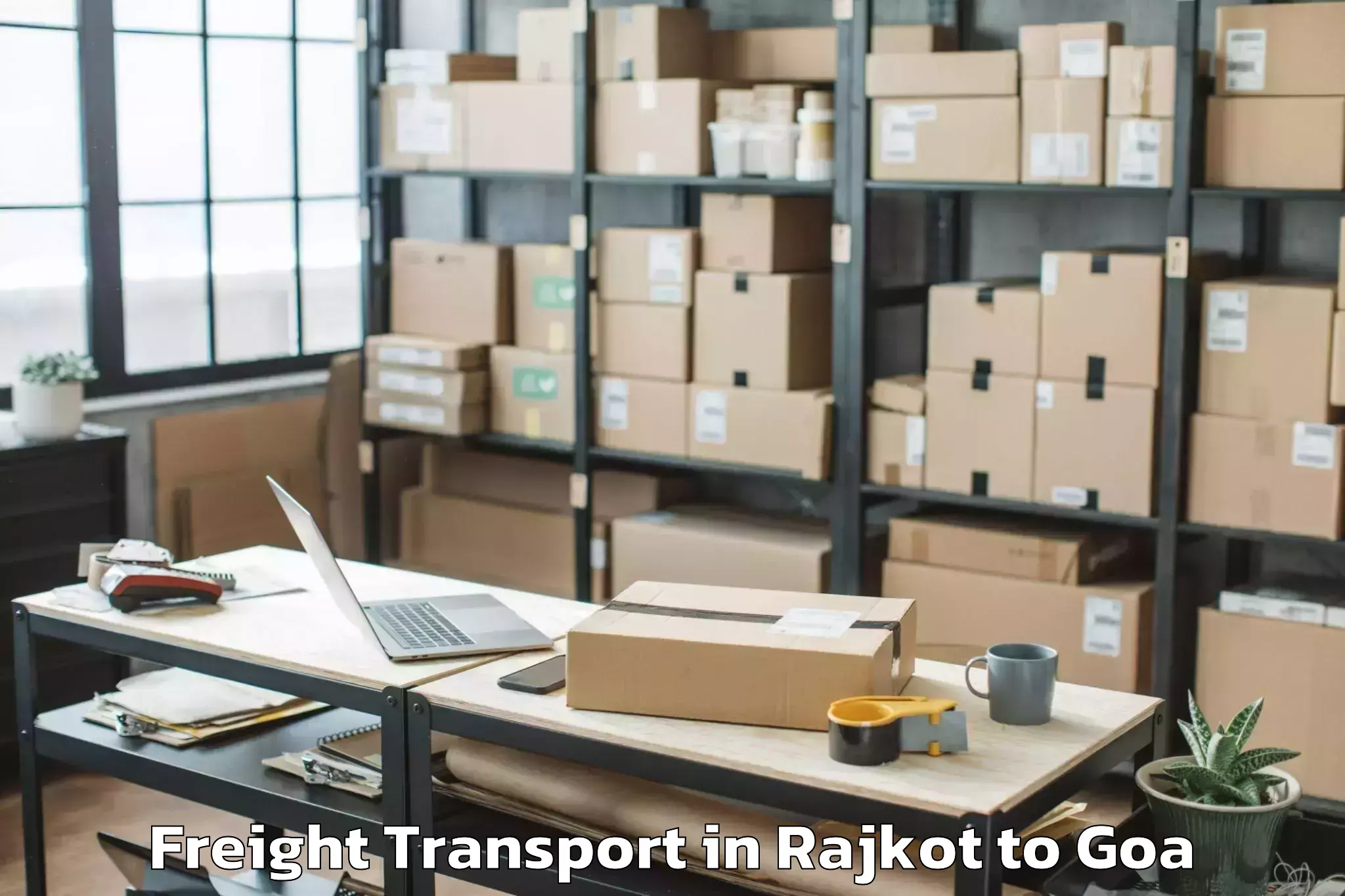 Leading Rajkot to Sancoale Freight Transport Provider